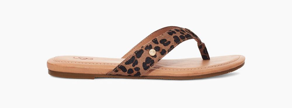 Ugg Tuolumne Leopard - Womens Sandals - Brown - NZ (2163GYJEA)